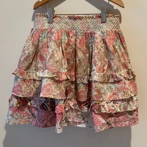 LoveShackFancy Floral Tiered Skirt size 10 (girls)